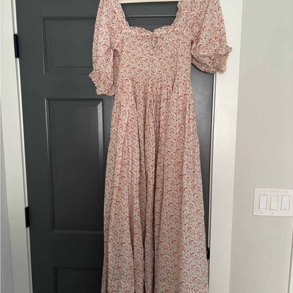 Down Floral Maxi Dress